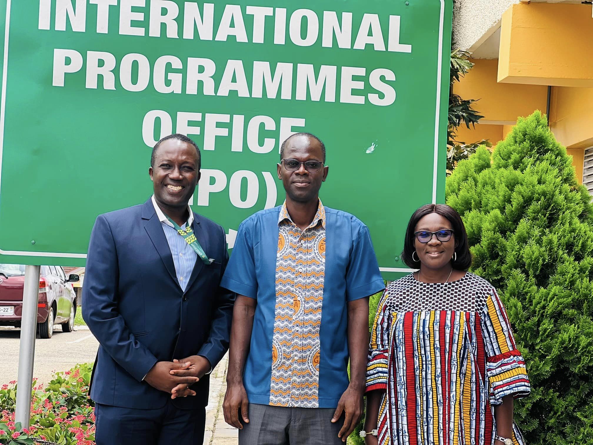 Recruitment Officer of the International Programmes Office of the University of Ghana Call on Dean of International Programmes Office at KNUST