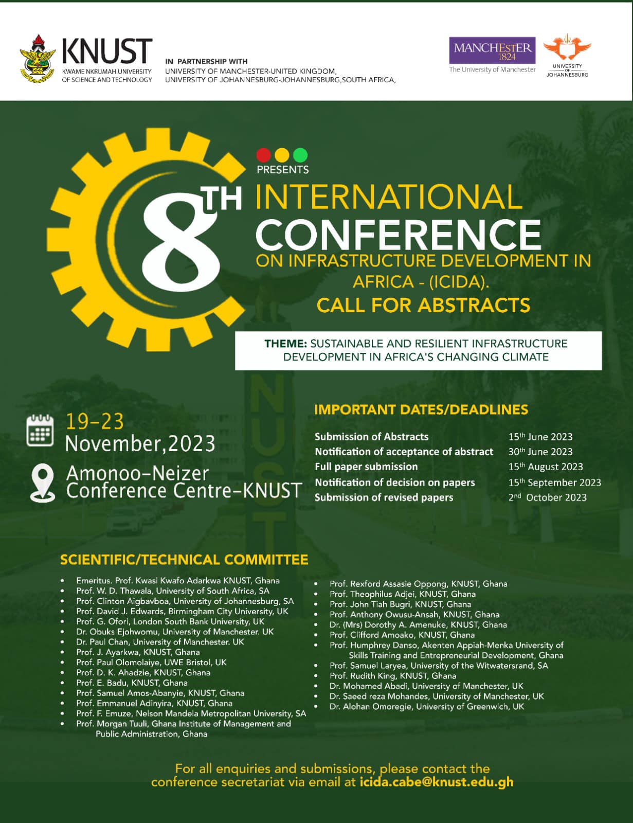 8th International Conference on Infrastructure Development In Africa  - (ICIDA)