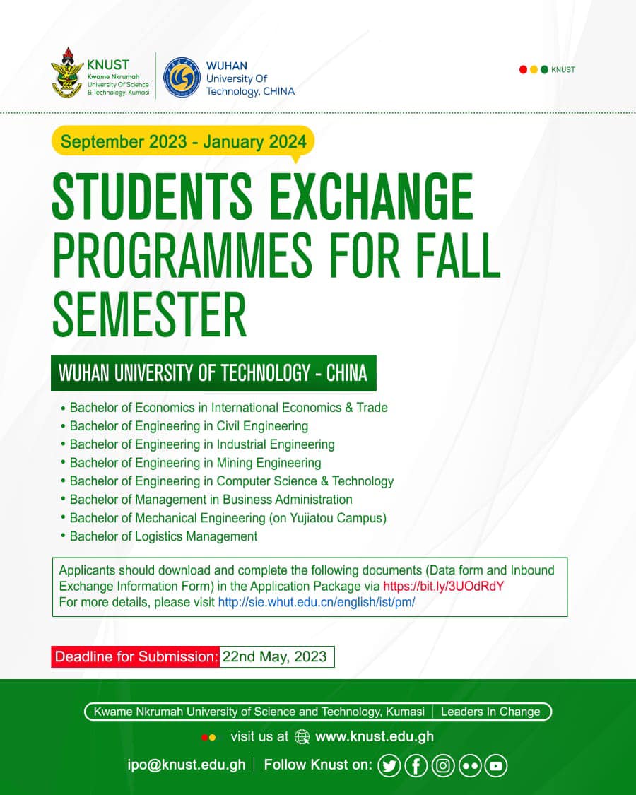 Students Exchange Programmes for Fall Semester