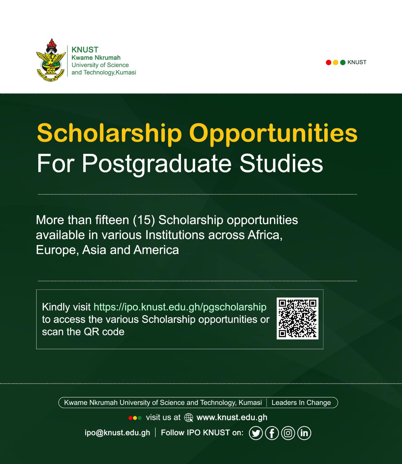 Scholarship Opportunities for Postgraduate Students